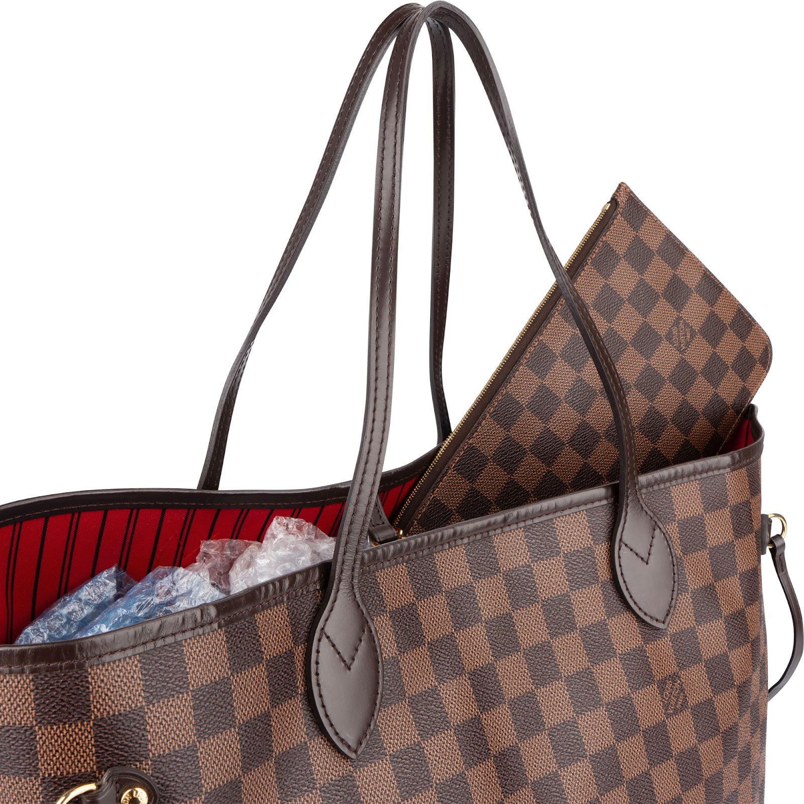 Louis Vuitton Monogram Damier Ebene Neverfull GM Shoulder Bag - vintageandkickz