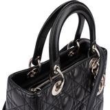 Christian Dior Black Quilted Lambskin Lady Dior Handbag