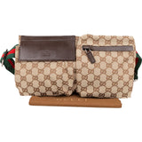 Gucci Multicolor Leather GG Canvas Belt Crossbody Bag
