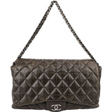 Chanel Quilted Lambskin Palladium Single Flap Crossbody Bag
