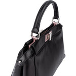 Fendi Black Leather Peekaboo Handbag - vintageandkickz