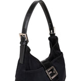 Fendi Black Jersey Mama Baguette Shoulder Bag - vintageandkickz