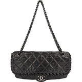 Chanel Quilted Calfskin Chain Me East West Single Flap Shoulder Bag