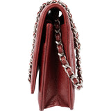 Chanel Quilted Caviar Leather Palladium Wallet On Chain Crossbody Bag