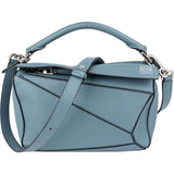 Loewe Blue Calfskin Puzzle Small Handbag