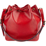 Louis Vuitton Red Epi Leather Sac Noé Petit Shoulder Bag