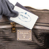 Prada Vitello Shine Leather Bauletto Satchel Handbag