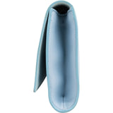 Yves Saint Laurent Light Blue Leather Y Clutch