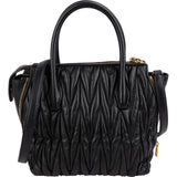 Miu Miu Black Matelassé Nappa Leather Handbag
