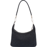 Gucci Monogram GG Black Canvas Small Shoulder Bag