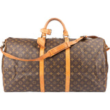 Louis Vuitton Monogram Canvas Keepall 60 Bandoulière Travel Bag