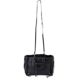 Balenciaga Black Grained Leather Small City Side Zip Tote Handbag