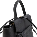 Celine Black Leather Grained Calfskin Belt Handbag