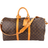 Louis Vuitton Monogram Canvas Keepall 50 Bandoulière Travel Bag