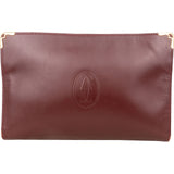 Cartier Bordeaux Leather Clutch - vintageandkickz