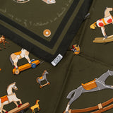 Hermès Cheval à roulettes Silk Carre 90 Scarf Tuch