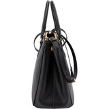 Prada Black Saffiano Metal Leather Large Galleria Handbag