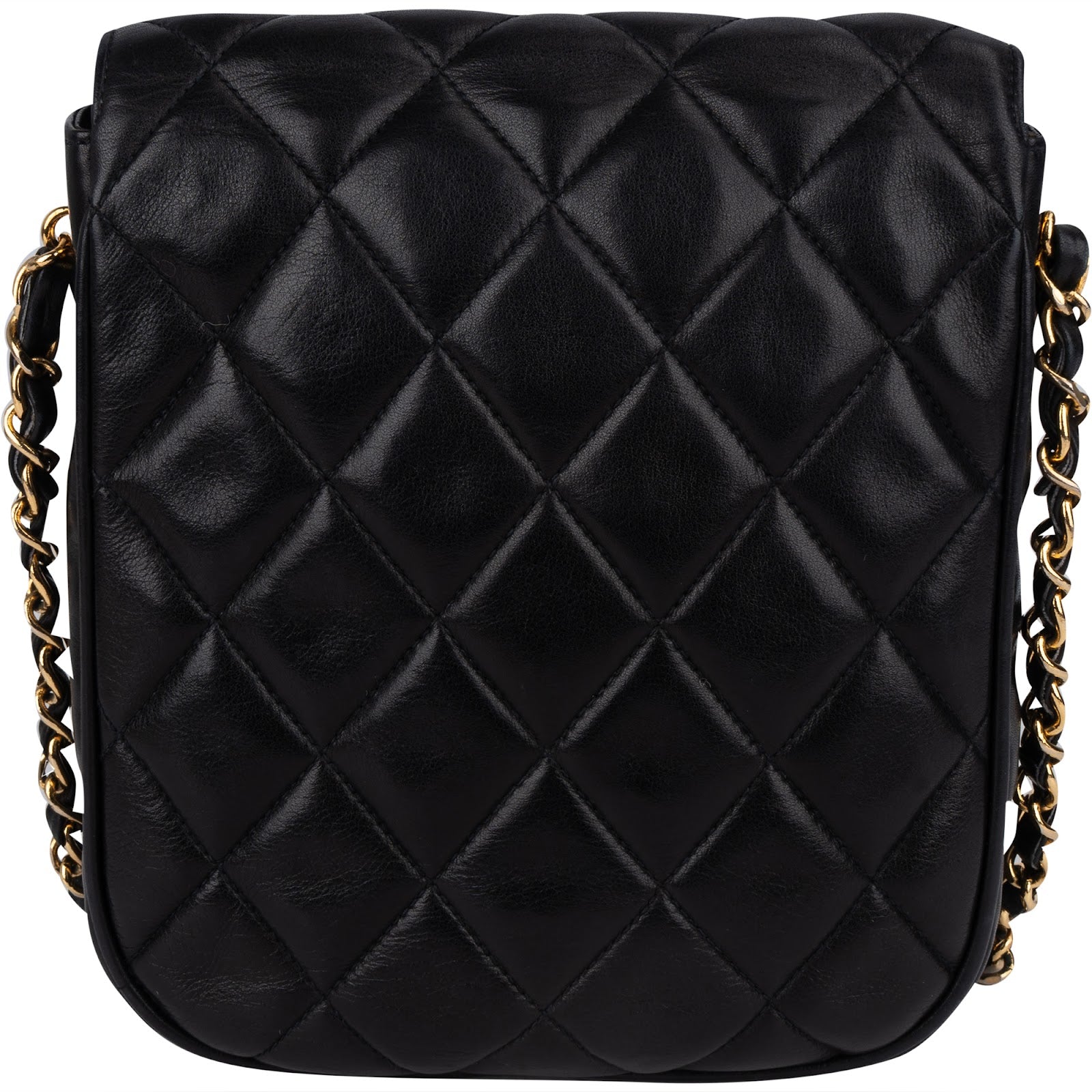 Chanel Quilted Lambskin CC Single Flap Crossbody Bag - vintageandkickz