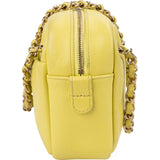 Chanel Quilted Lambskin Chevron V Bowling Camera Crossbody Bag