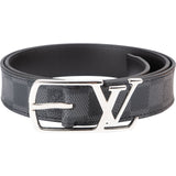 Louis Vuitton Leather Damier Graphite LV Initiales Belt (80 / 31) M6057