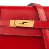 Hermès Rouge Vif Box Leather Kelly Sellier 35 Handbag
