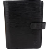 Louis Vuitton Noir Epi Leather Agenda MM Organizer