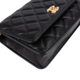 Chanel Quilted Caviar Leather Wallet On Chain Crossbody Bag