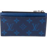 Louis Vuitton Monogram Taigarama Leather Coin Card Holder Wallet
