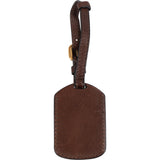 Prada Brown Leather Luggage Tag Pendant
