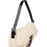 [🔄️B09 / F18] Fendi Multicolor Leather Wool Knit Baguette Shoulder Bag - vintageandkickz