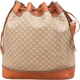 Celine Macadam Monogram Drawstring Bucket Shoulder Bag