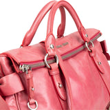 Miu Miu Pink Vitello Lux Leather Bow Satchel Handbag