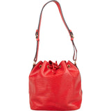 Louis Vuitton Red Epi Leather Sac Noé Petit Shoulder Bag
