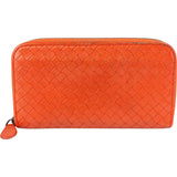 Bottega Veneta Intrecciato Leather Zip Around Wallet
