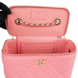 Chanel Quilted Lambskin CC Mini Vanity Case Chain Crossbody Bag