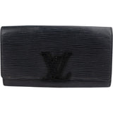 Louis Vuitton Noir Epi Leather Portefeuille Louise Wallet