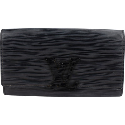 Louis Vuitton Noir Epi Leather Portefeuille Louise Wallet