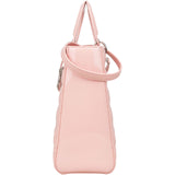 [🔄️B09 / F25] Christian Dior Pink Patent Leather Large Lady Dior Handbag - vintageandkickz