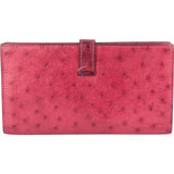 Hermès Pink Ostrich Béarn Wallet