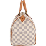 Louis Vuitton Monogram Damier Azur Canvas Speedy 30 Handbag