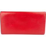 Louis Vuitton Rouge Epi Leather Sarah Wallet