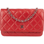 Chanel Quilted Lambskin Wallet on Chain Crossbody Bag - vintageandkickz