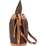 Celine Macadam Monogram Canvas Drawstring Bucket Shoulder Bag