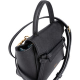 Celine Black Grained Calfskin Pico Mini Belt Handbag
