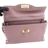 Valentino Garavani Leather Rockstud Flap Crossbody Handbag