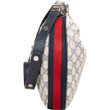 Gucci Monogram GG Supreme Attache Hobo Crossbody Bag
