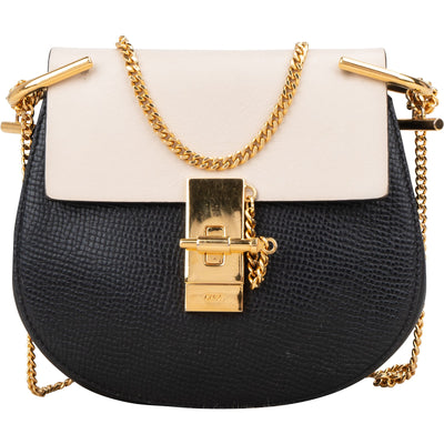 Chloé Embossed Calfskin Drew Mini Shoulder Crossbody Bag