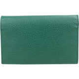 Gucci Pebbled Leather Interlocking GG Wallet on Chain Crossbody Bag
