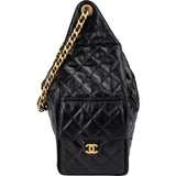 Chanel 25 Quilted Lambskin Drawstring Jumbo Bucket Shoulder Bag