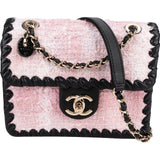 Chanel Tweed & Braided Leather Single Flap Crossbody Bag